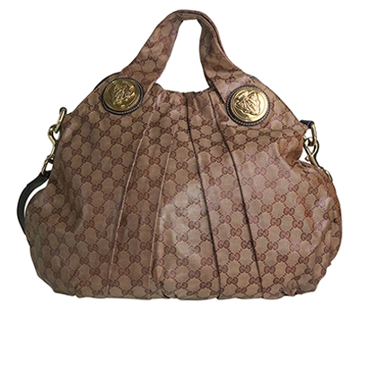Large Hysteria Tote, &pound;395, Handbags, Brown, Coated Canvas, Front view
